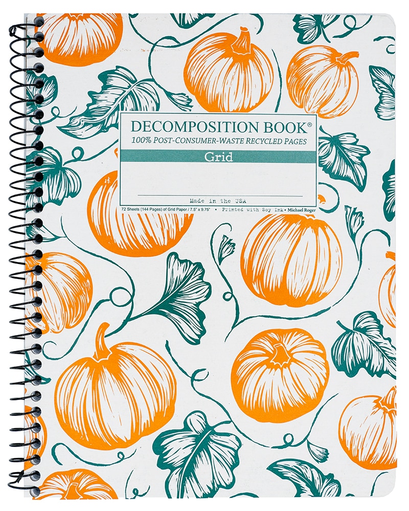 Michael Roger Coilbound Decomposition Book Sugar Pumpkins Grid