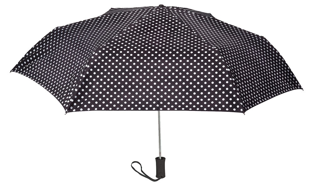 Classic 42 Auto Open Folding Umbrella Polka Dot Print