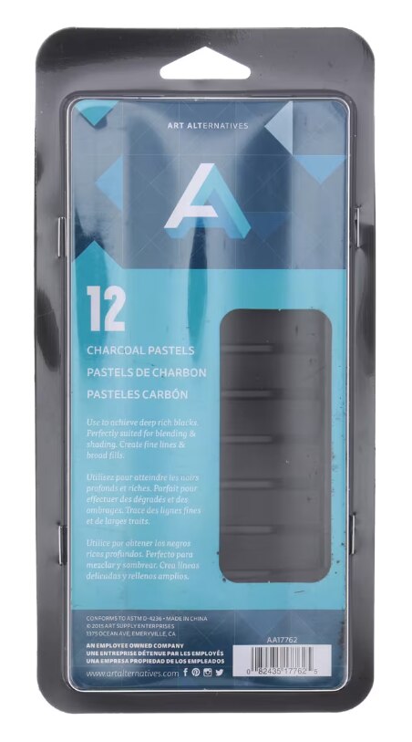 Art Alternatives Charcoal Drawing Sticks 12-Stick Set