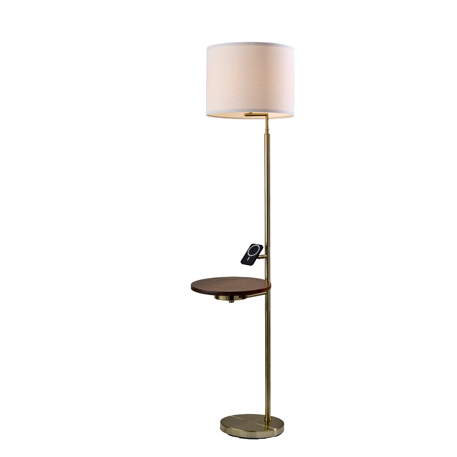 Adesso Joel Supercharger Floor Lamp with Table