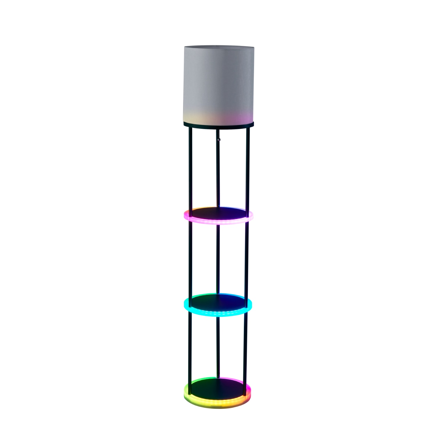 Simplee Adesso Keely RGB Color Changing Shelf Floor Lamp