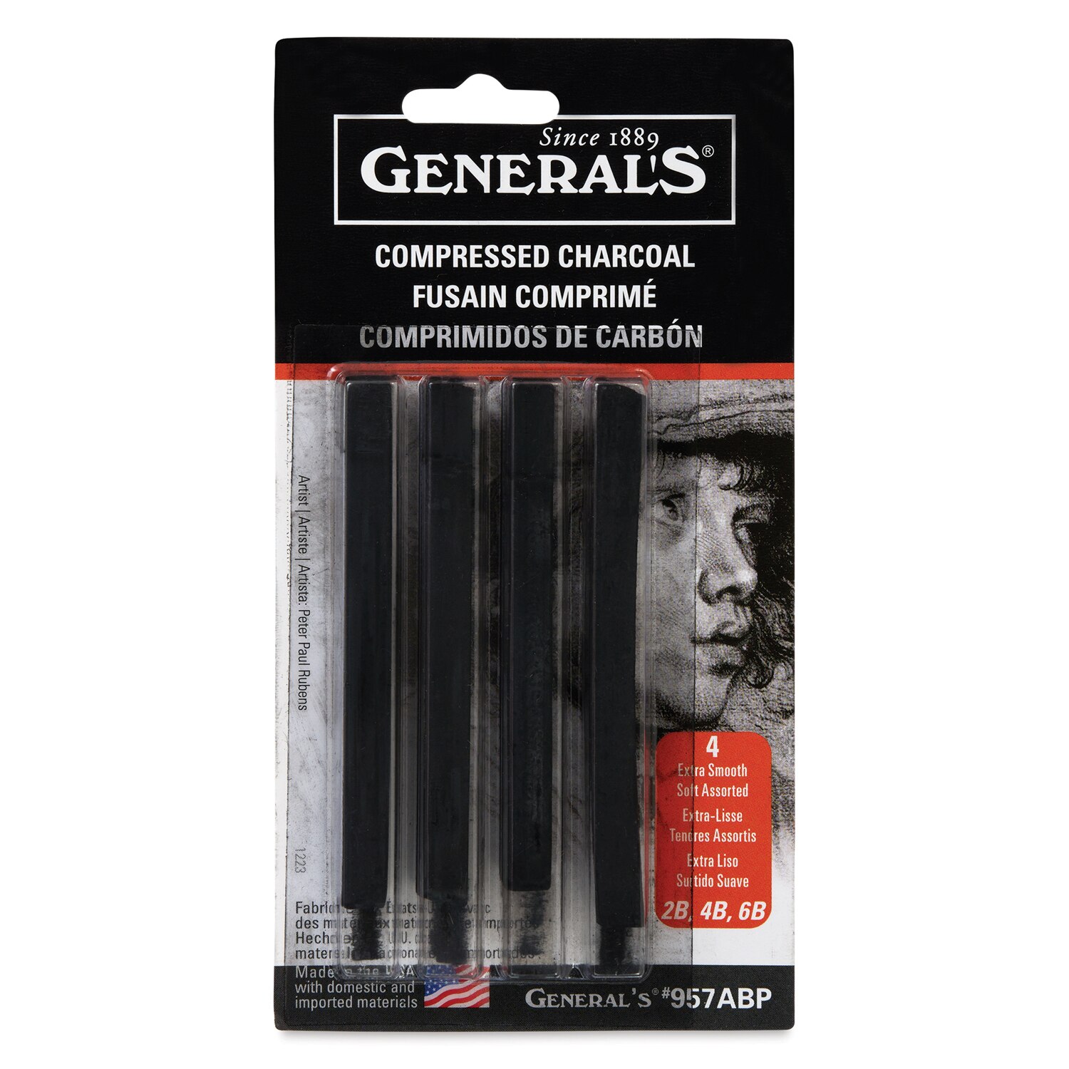 General's Compressed Charcoal - Assorted Set of 4