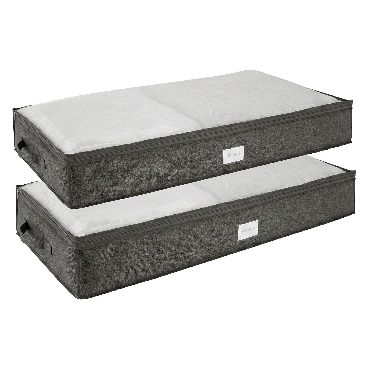 Simplify 2 Pack Under the Bed Storage Bag in Grey