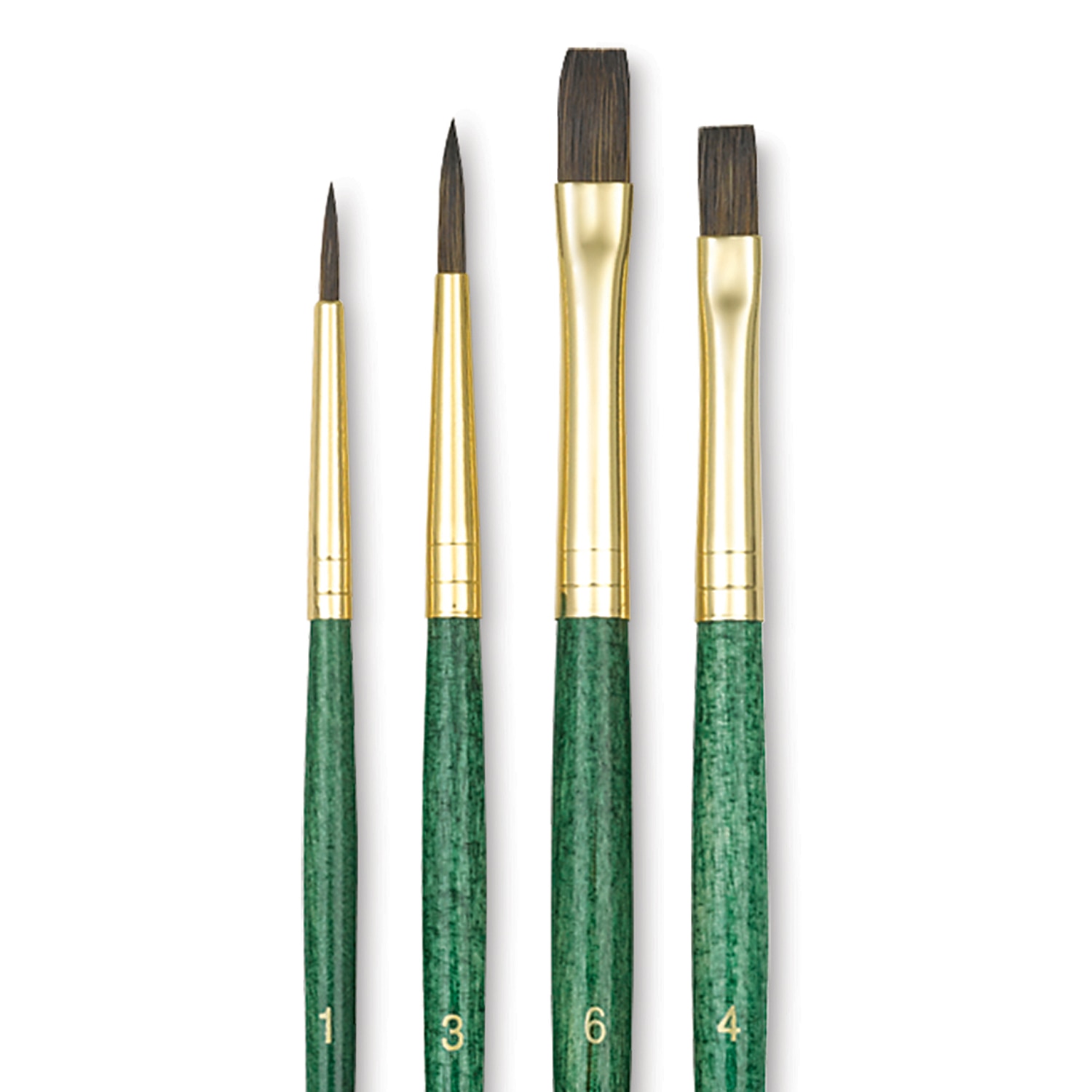 Princeton Real Value Brush Set - 9110 Synthetic Pony Short Handle Set of 4