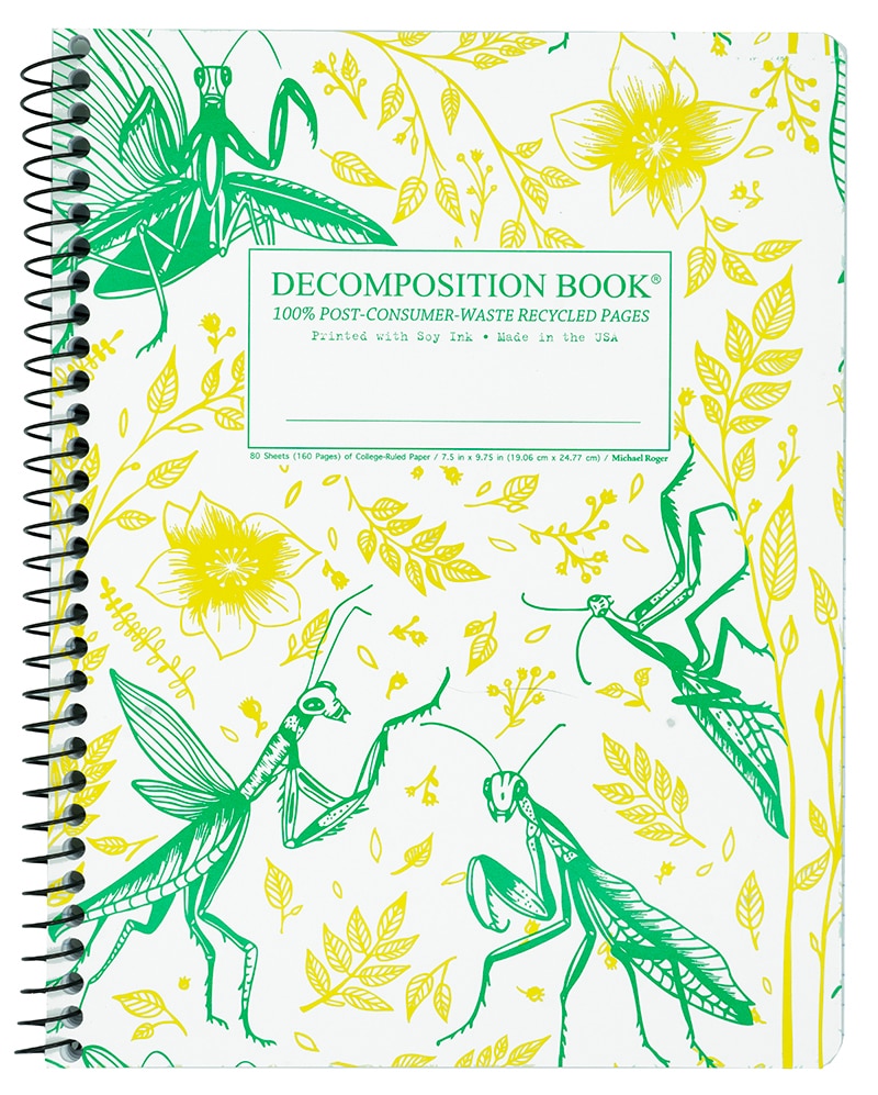 Praying Mantises Coilbound Decomposition Book