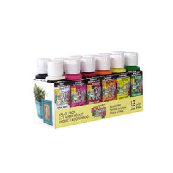 CRAFTERS ACRYLIC 12CT VALUE PACK