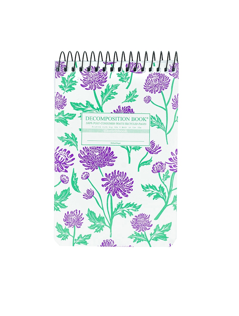 Chrysanthemum Pocket Topbound Coil Decomposition Book