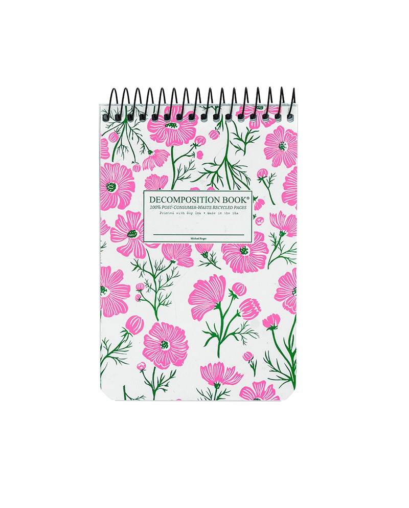 Cosmos Flower Pocket Topbound Coil Decomposition Book