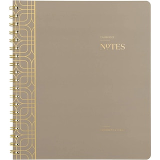 Cambridge(R) WorkStyle(R) Notebook 80 Sheets Timeless Taupe Medium 8