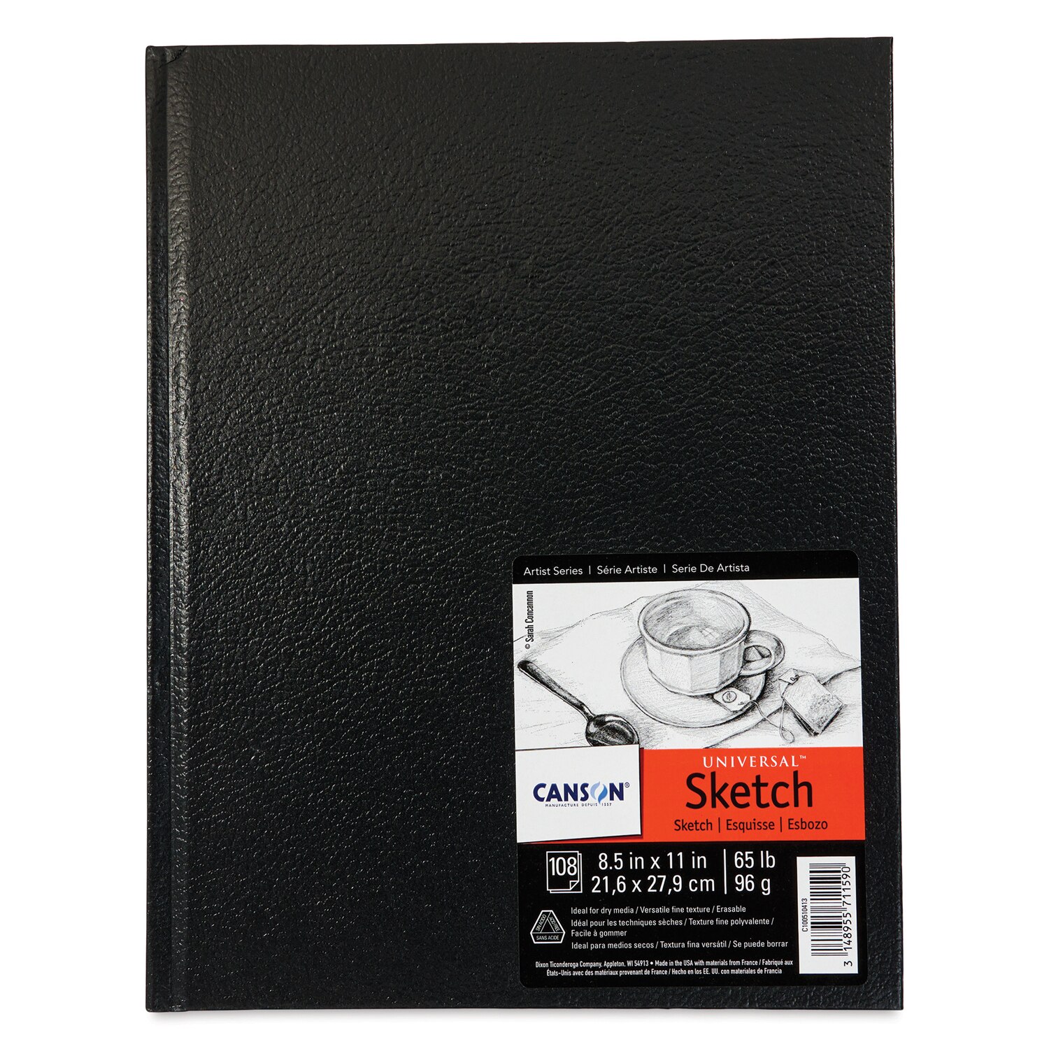 Canson Artist Series Harbound Sketch Book, 108 Sheets, 8.5" x 11"