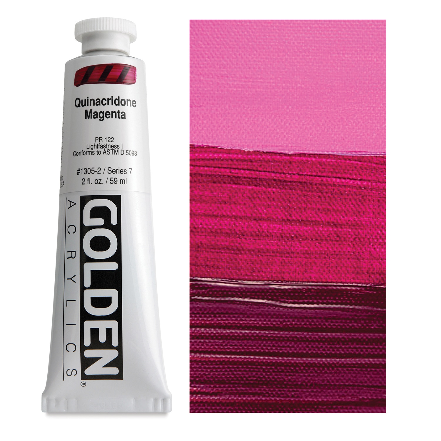 Golden Heavy Body Artist Acrylics - Quinacridone Magenta 2 oz Tube