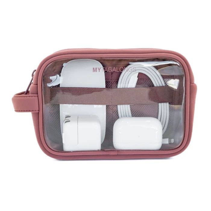 MYTAGALONGS Clear Cable Organizer- Desert Rose