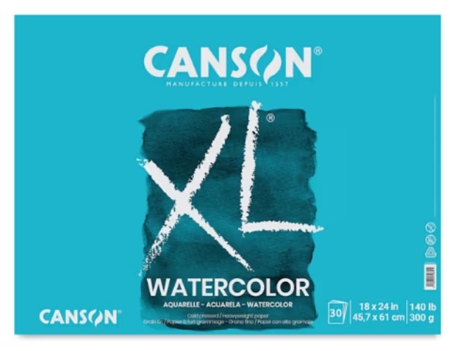 Canson XL Watercolor Pad, 30 Sheets, 18" x 24"