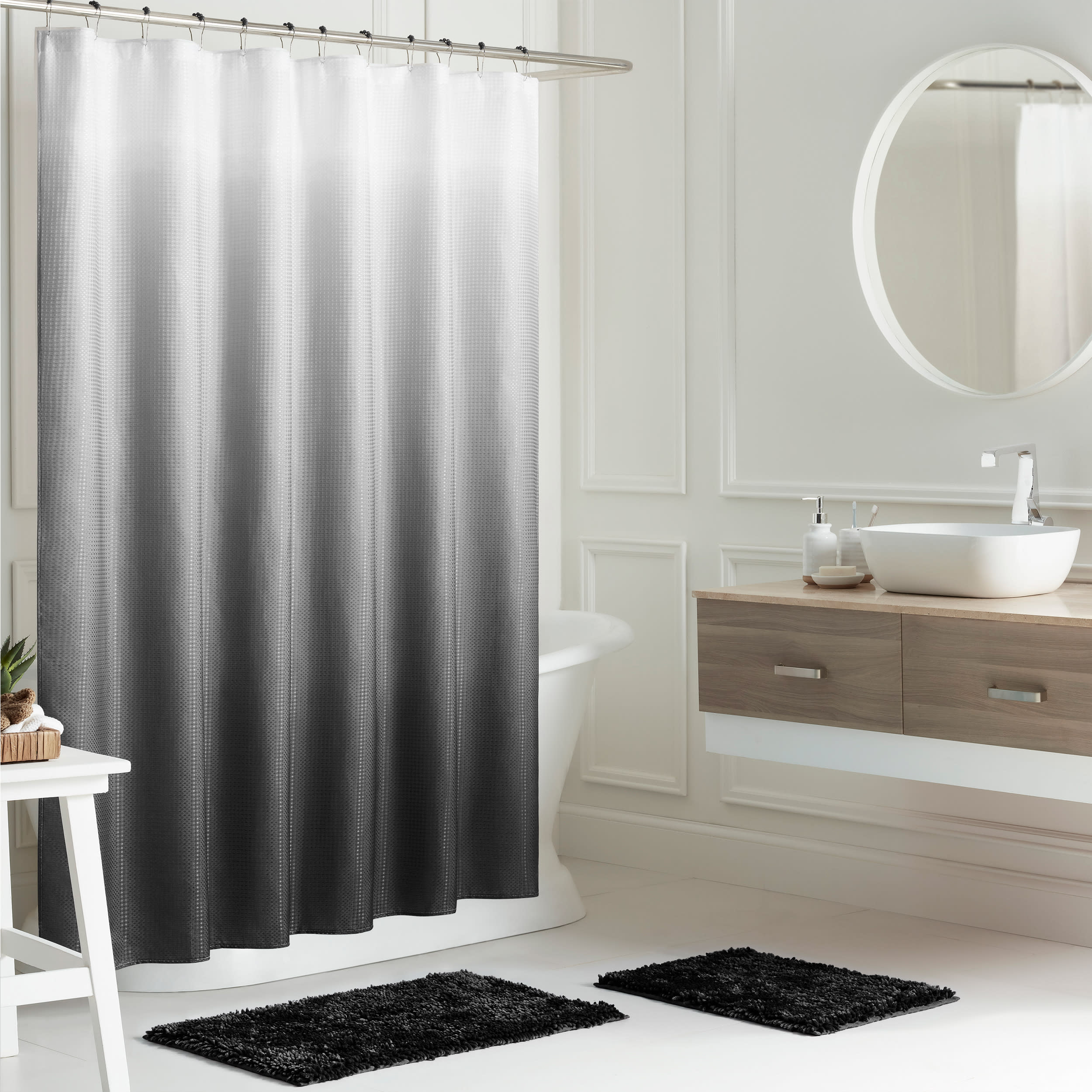 Creative Home Ideas Bath Mat & Shower Curtain Set 16 Piece
