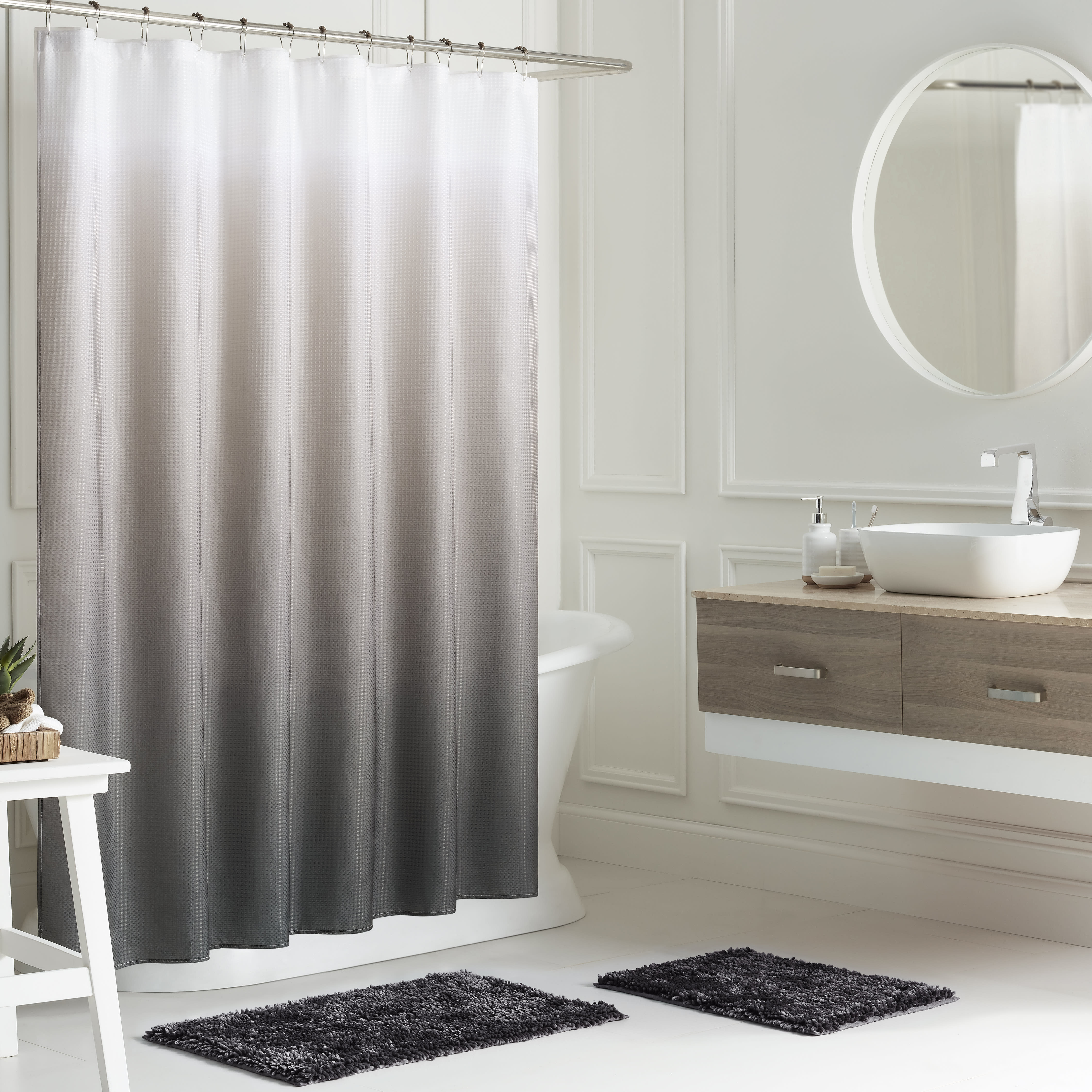 Creative Home Ideas Bath Mat & Shower Curtain Set 16 Piece