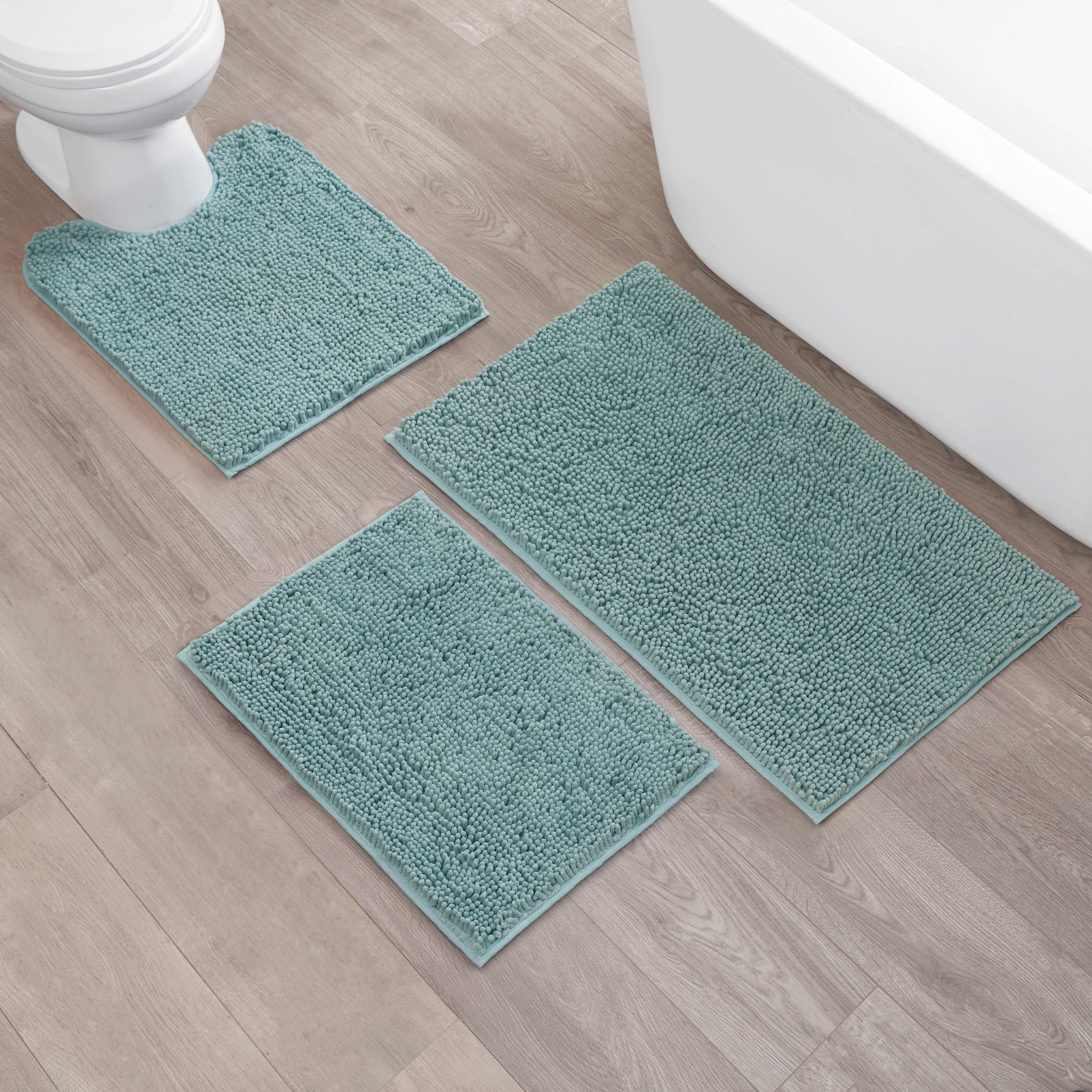 Creative Home Ideas 2000 Chenille 3-Piece Bath Mat Set