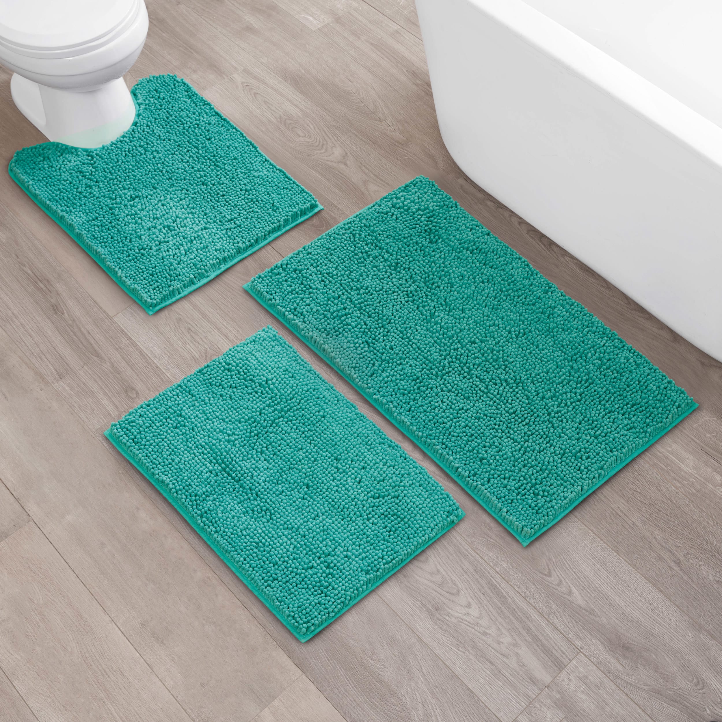 Creative Home Ideas 2000 Chenille 3-Piece Bath Mat Set