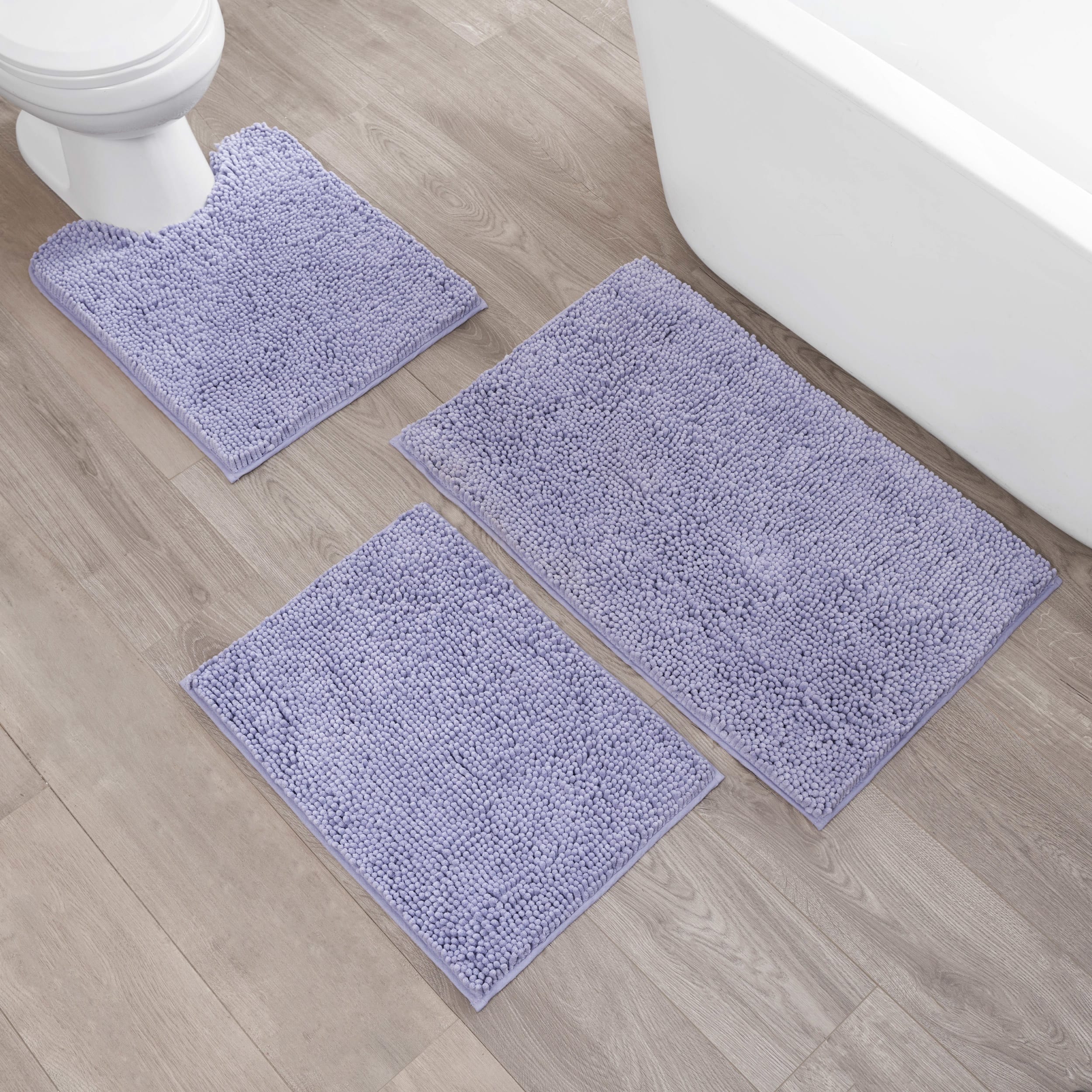 Creative Home Ideas 2000 Chenille 3-Piece Bath Mat Set