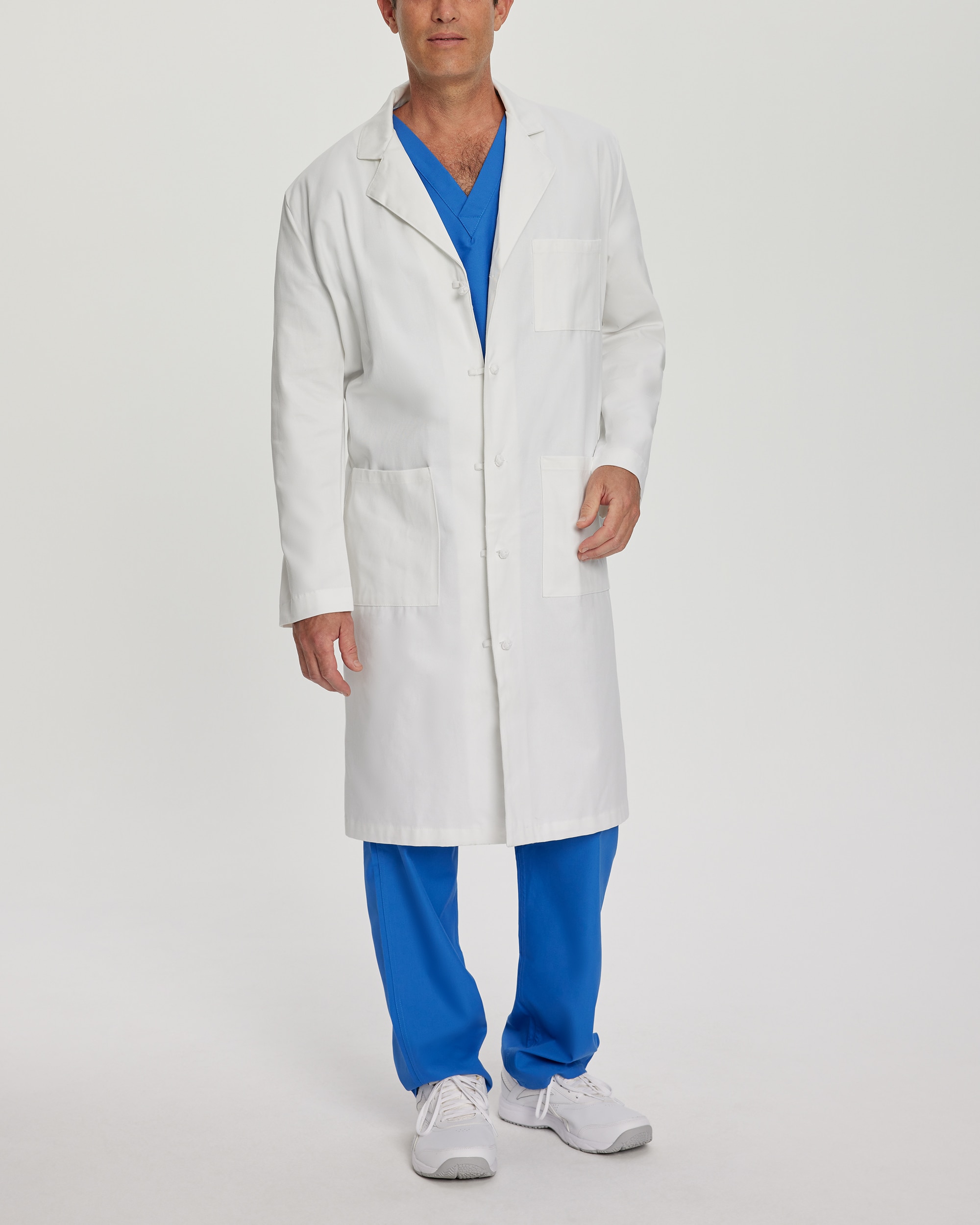 Landau Men's 3-Pocket Full-Length Lab Coat (Long Sizes)