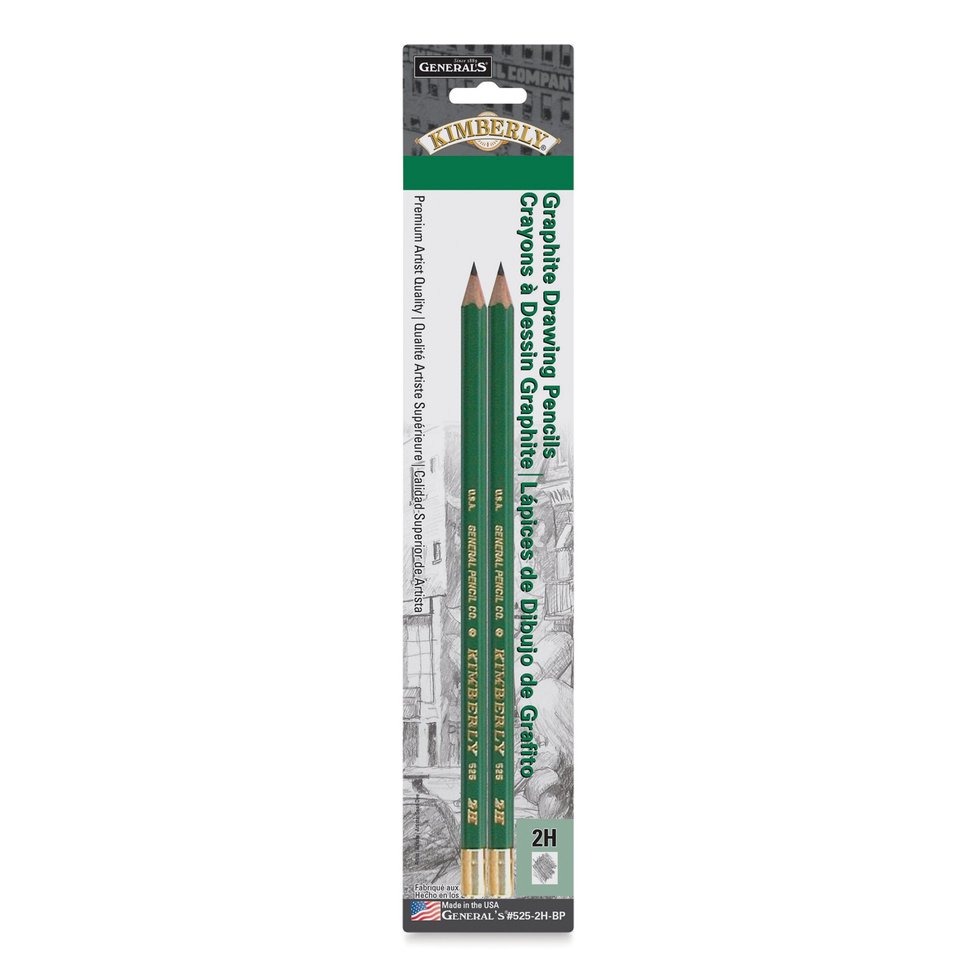 General's Kimberly Graphite Pencil - 2H Pkg of 2