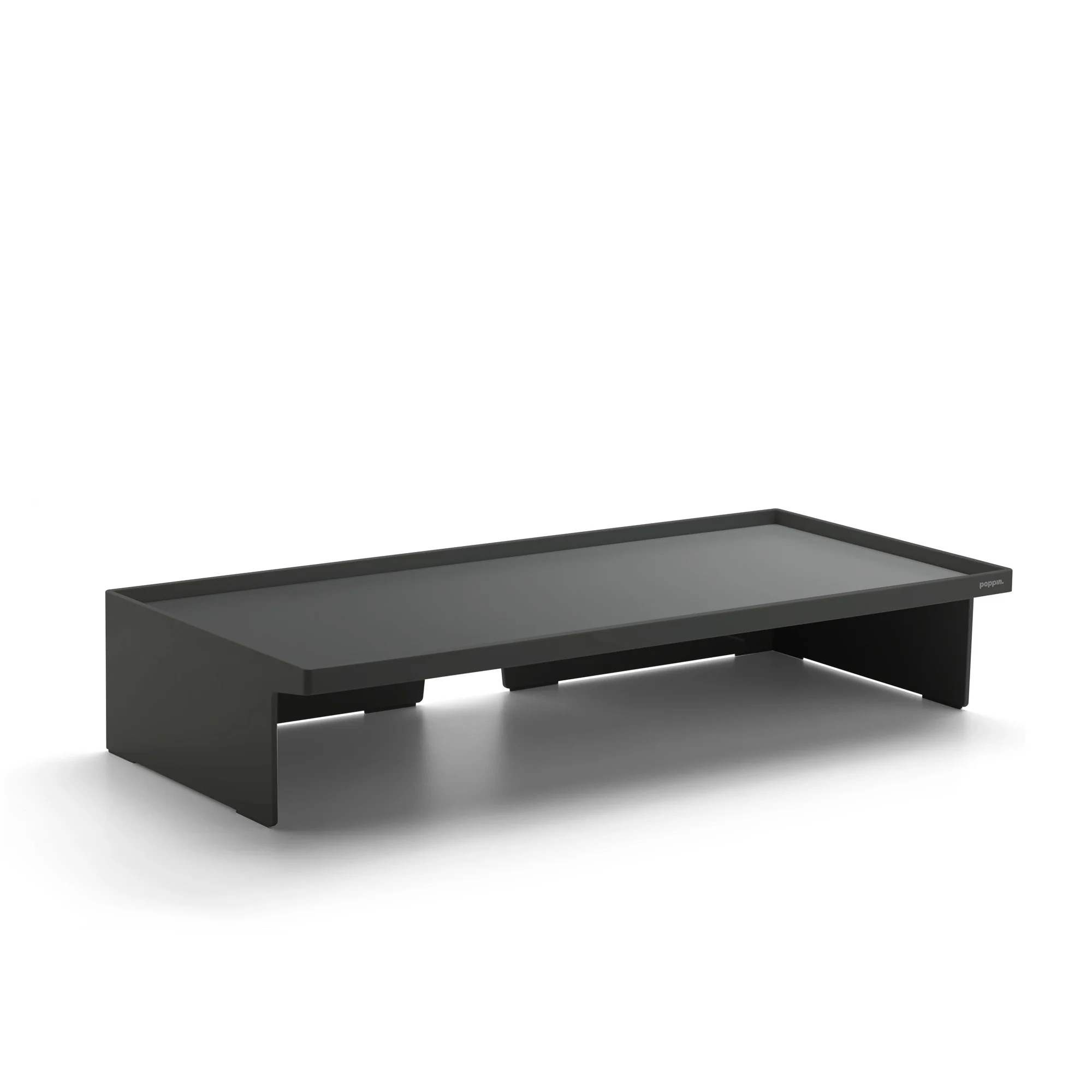 Poppin Monitor Riser, Dark Gray