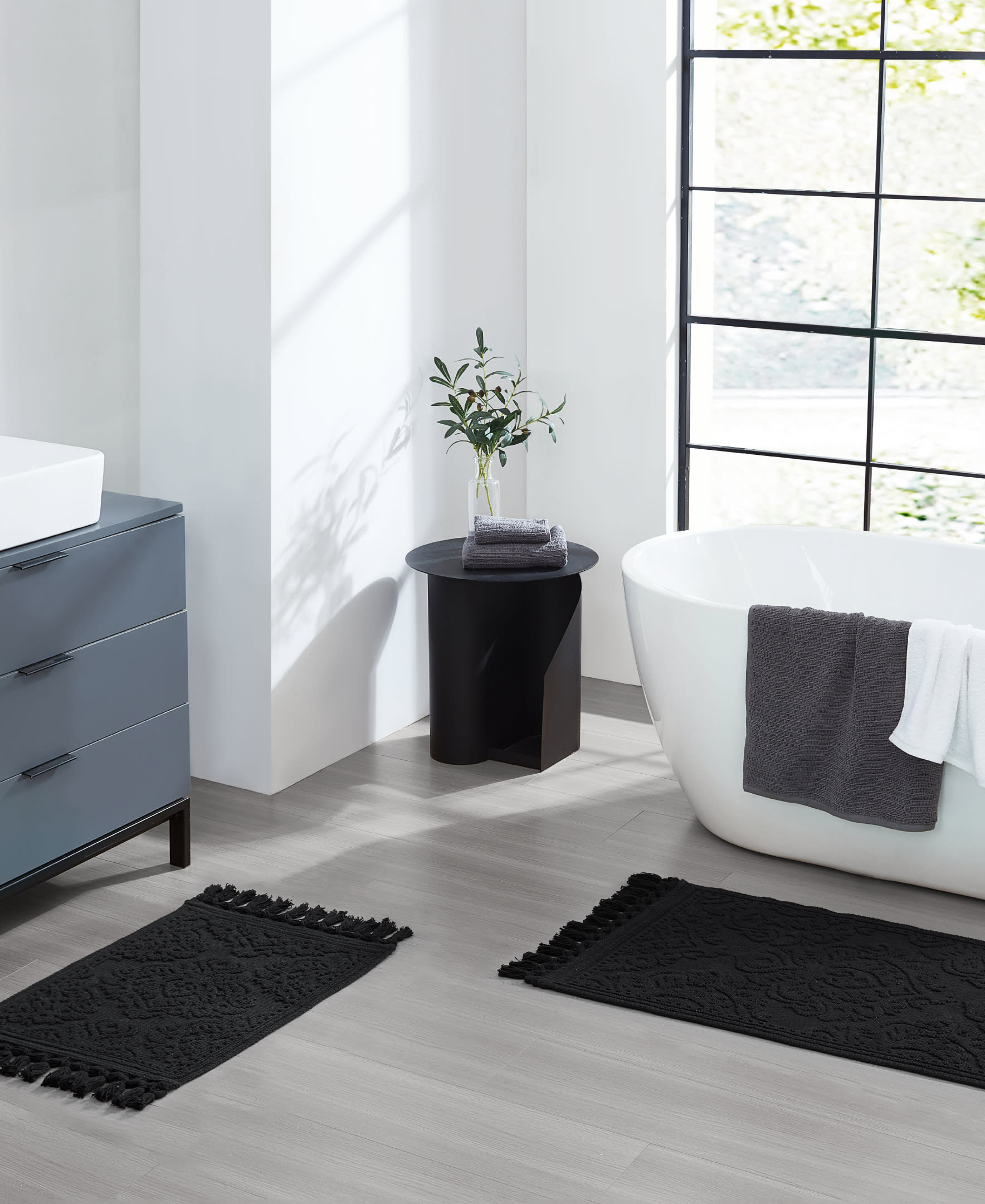 Jean Pierre Ricardo Cotton Bath Rug 2-Piece Set