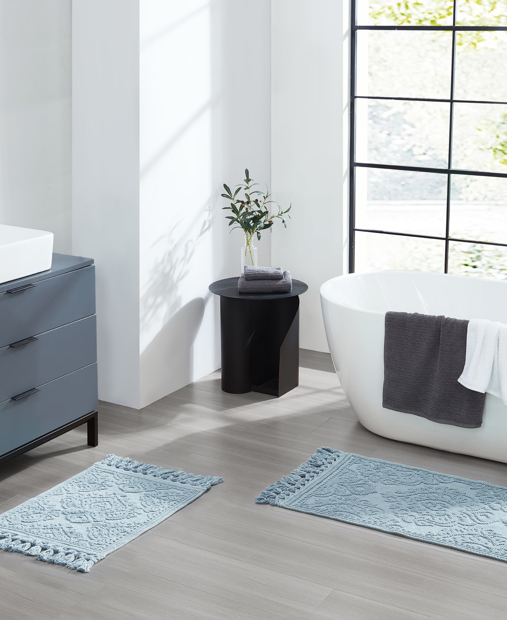 Jean Pierre Ricardo Cotton Bath Rug 2-Piece Set