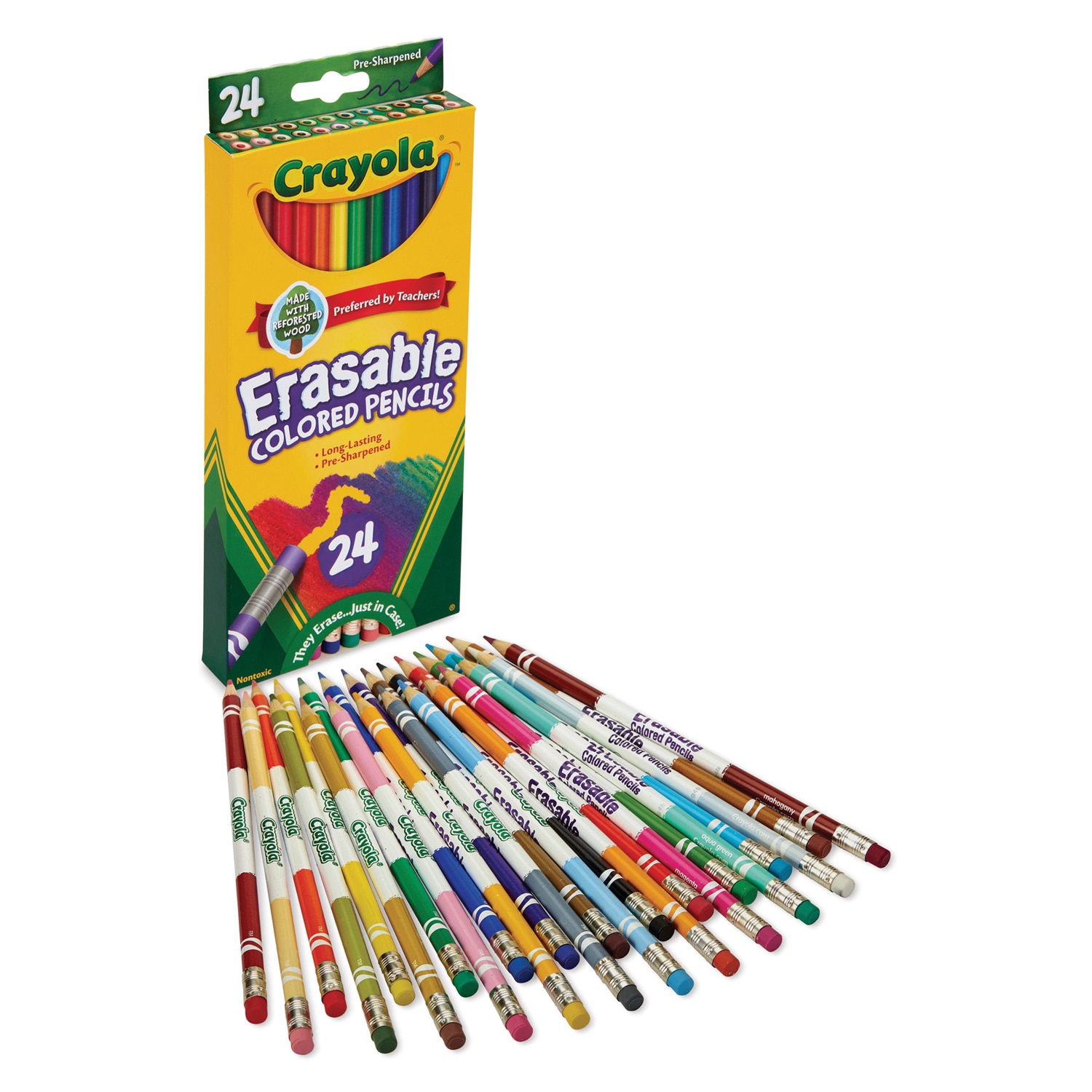 Crayola Erasable Colored Pencils - Assorted Colors Set of 24