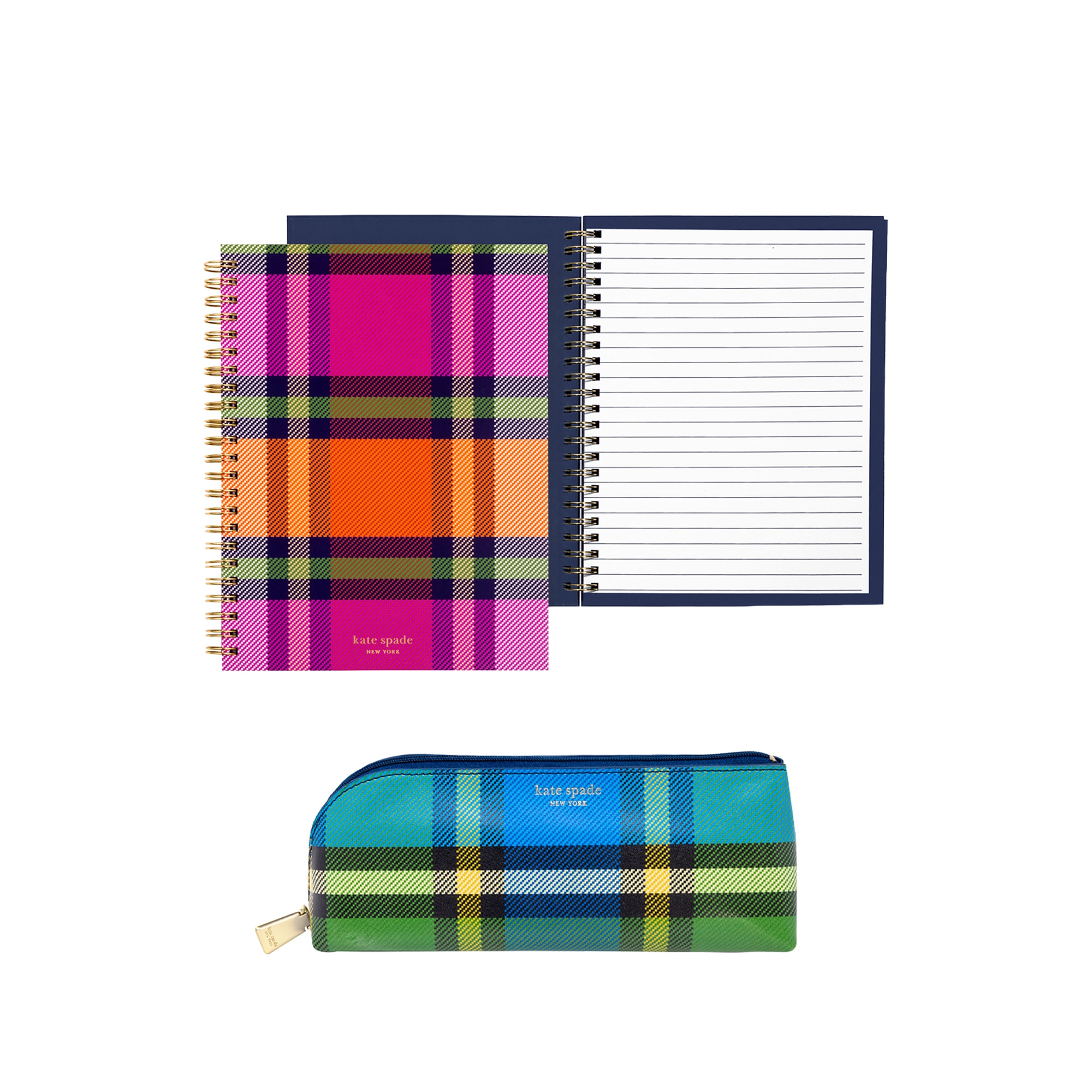 kate spade new york Grand Plaid Duo Stationery Bundle