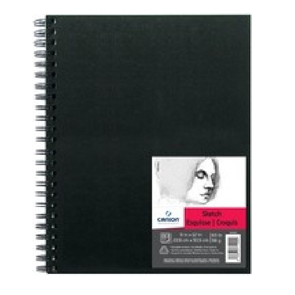 Canson Artist Series Wirebound Sketch Book, 80 Sheets, 9" x 12"