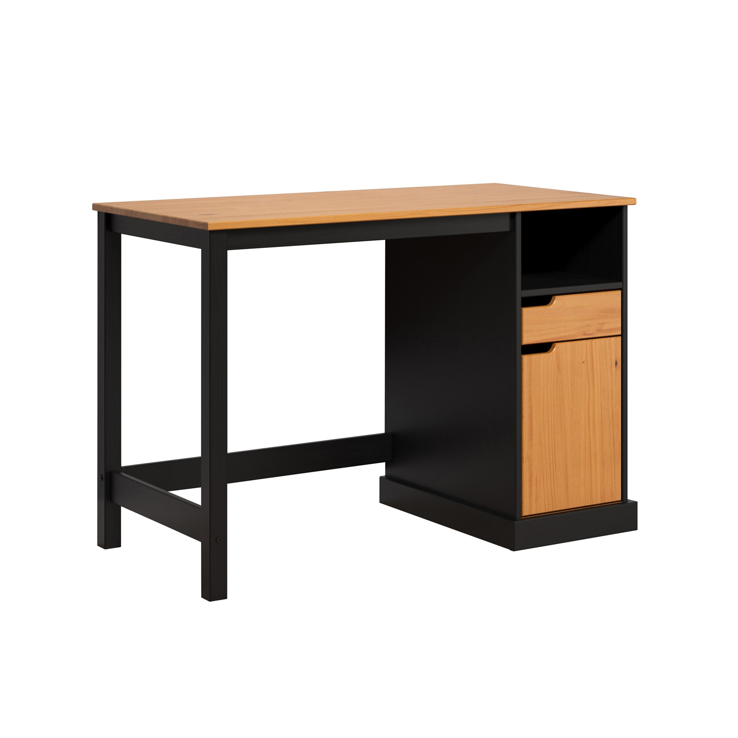 Trendfurn Campus Collection Student Desk Black & Natural Honey Finish