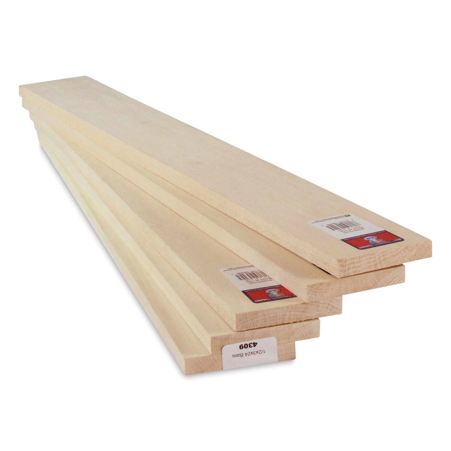 Midwest Products Basswood Sheets - 5 Pieces 1/2" x 3" x 24"