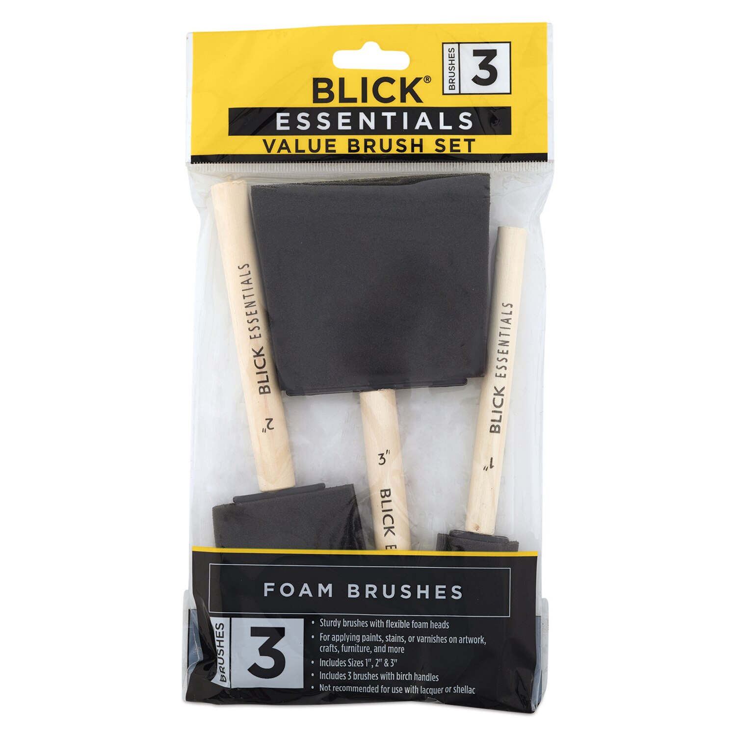 Brush set- foam- 3 pk
