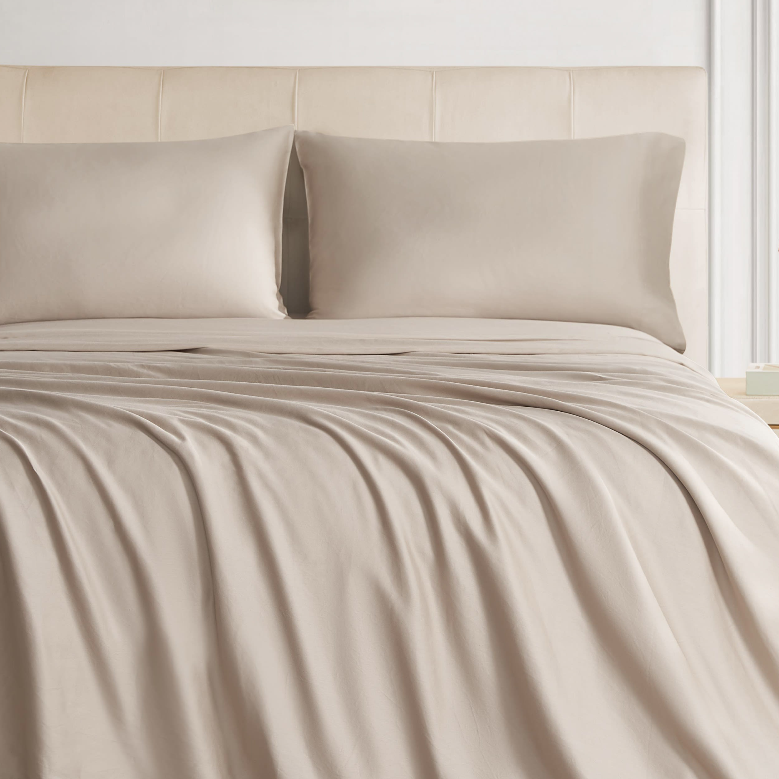 The Sheet Lab Cloud Embrace Sateen 4-Piece 100% Cotton Sheet Set