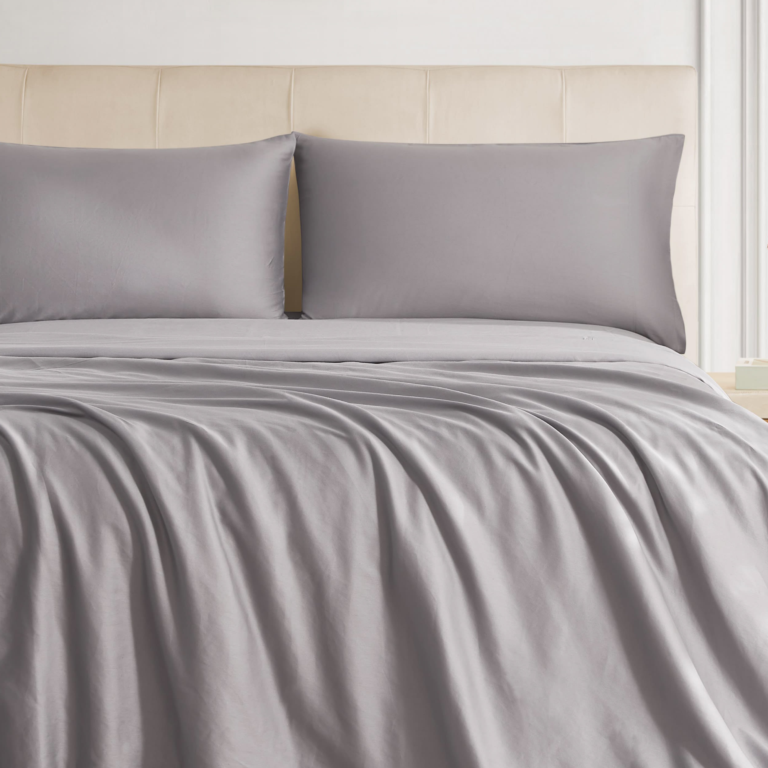 The Sheet Lab Cloud Embrace Sateen 4-Piece 100% Cotton Sheet Set