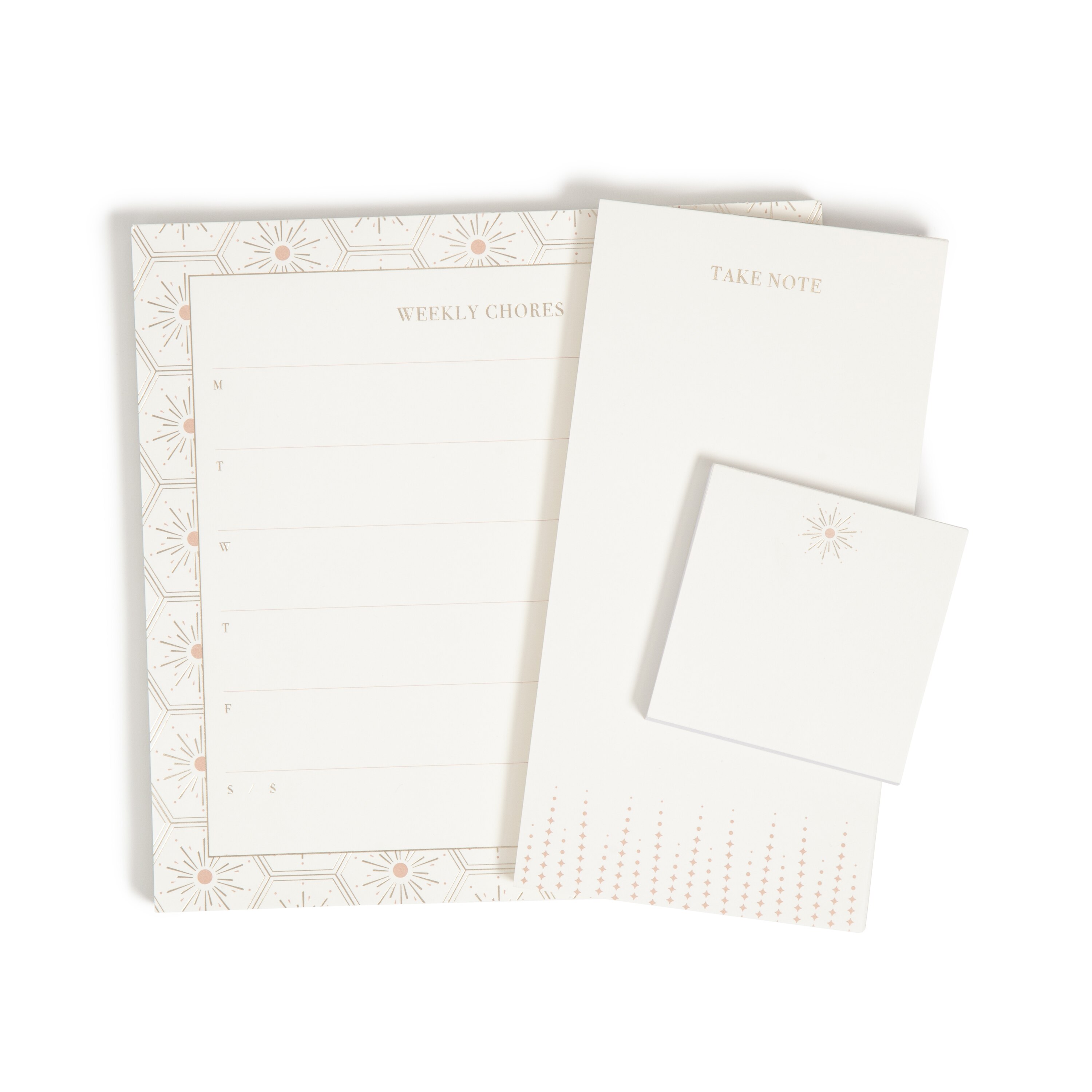 U Brands Note and Sticky Note Pad Set 3 Designs 75 Sheets Each Celestial Bohemia