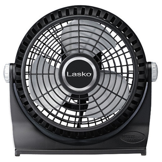 Lasko 10" Breeze Machine Pivoting 2-Speed Floor Fan in Black