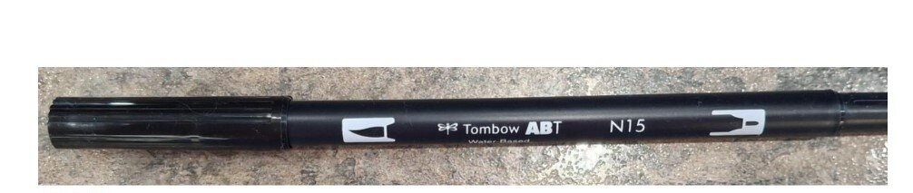 Tombow Dual Brush-Pen, Black #N15