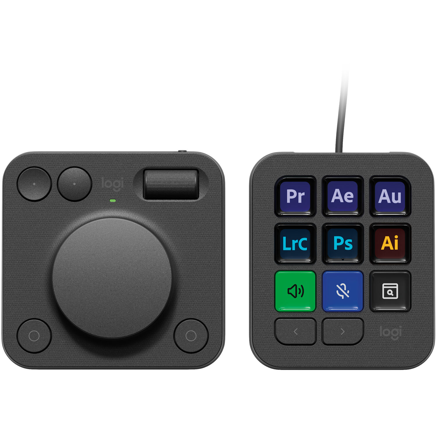 Logitech MX Creative Console Keypad and Dial in Graphite
