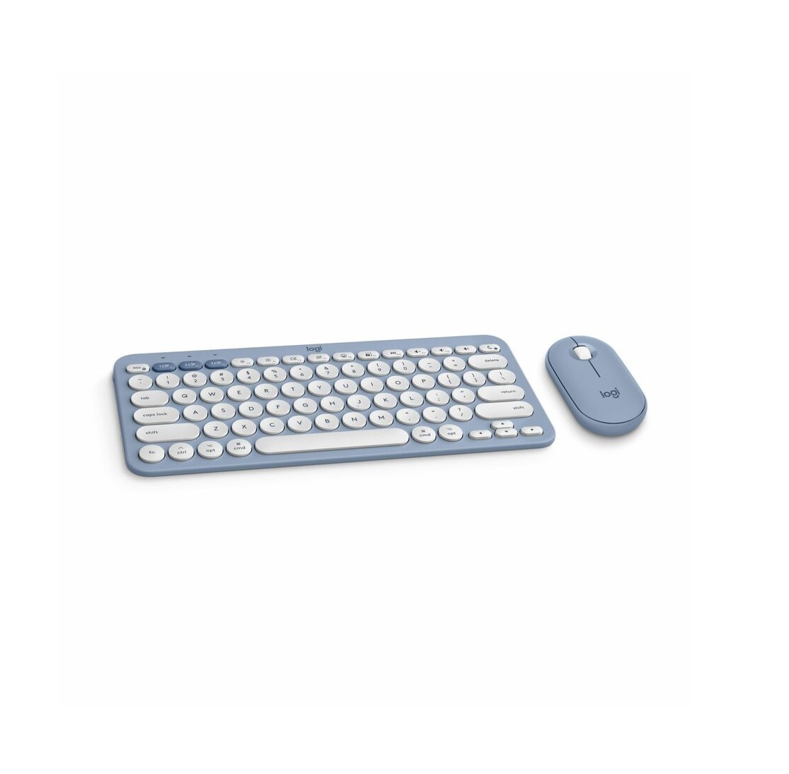 Logitech Pebble 2 Combo for Mac Wireless Keyboard and Mouse- Tonal Blue