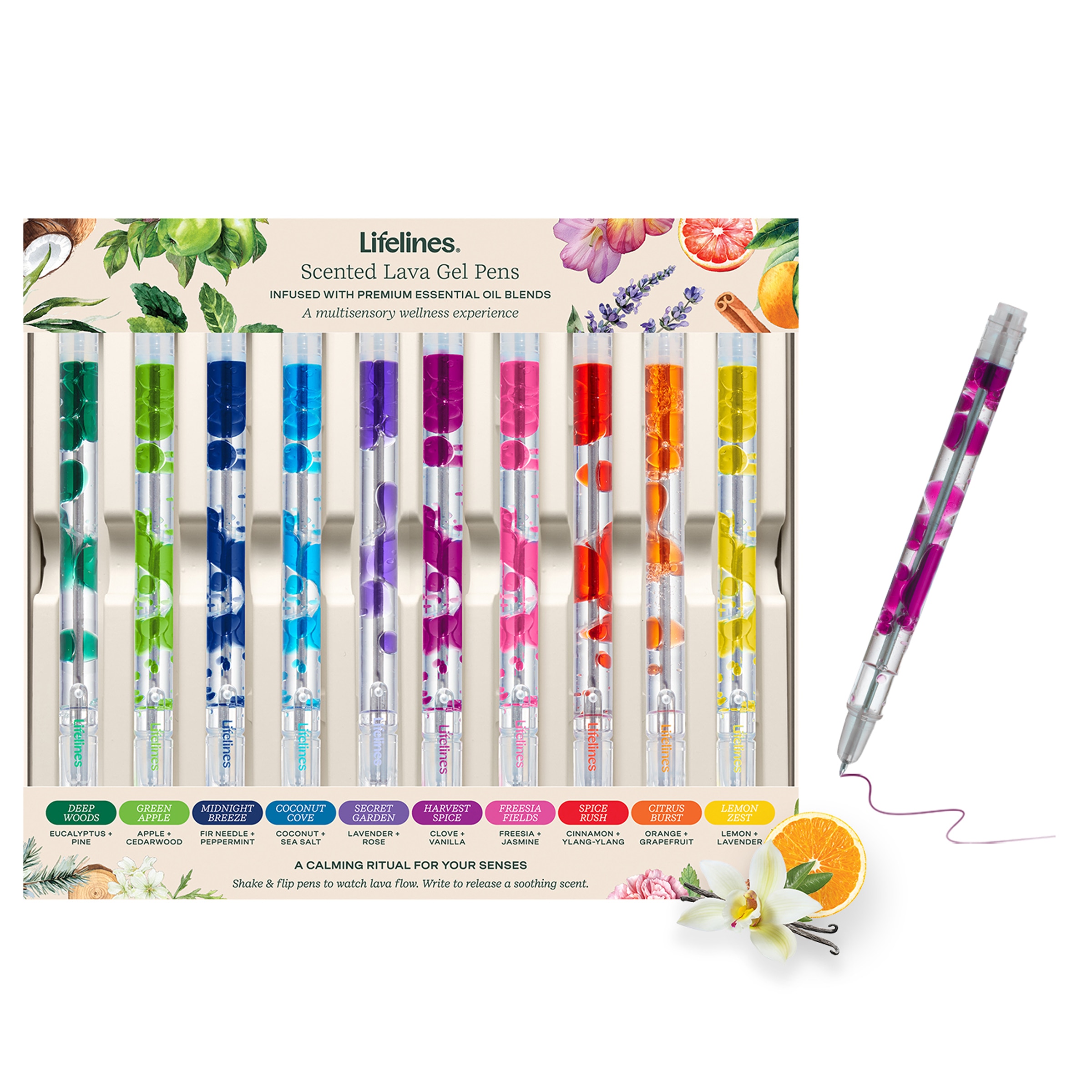 Lifelines Scented Lava Pen Set 10 Pack