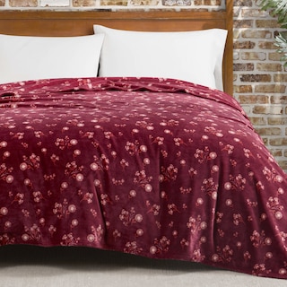 Lucky Brand Daisy Plush Bed Blanket