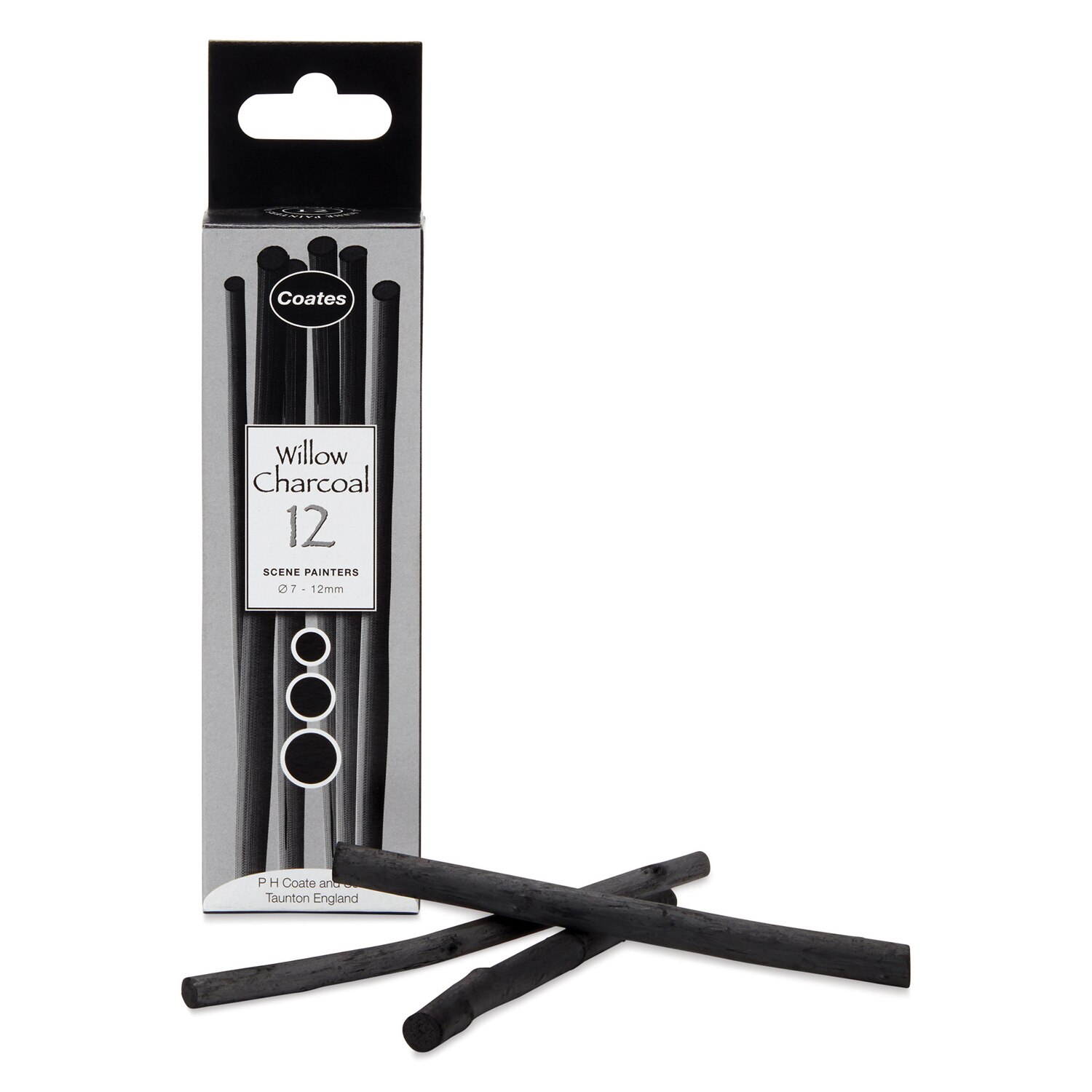 Coates Premium Artist's Willow Charcoal - Scene Painters Assorted Box of 12