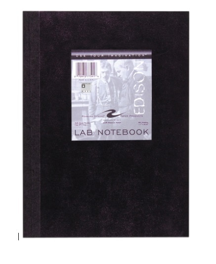 Chemistry Lab Book 5x5 Black 60 Sheets