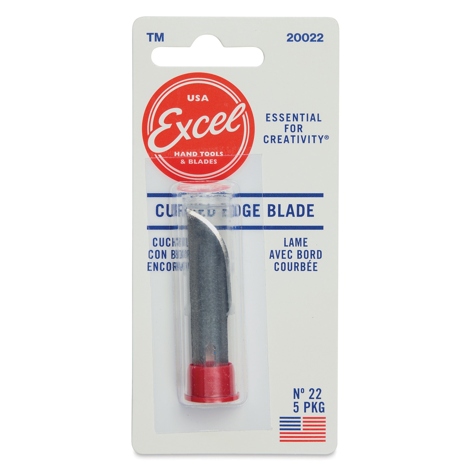 Excel Blades 22 Curved Edge Blades - Pkg of 5