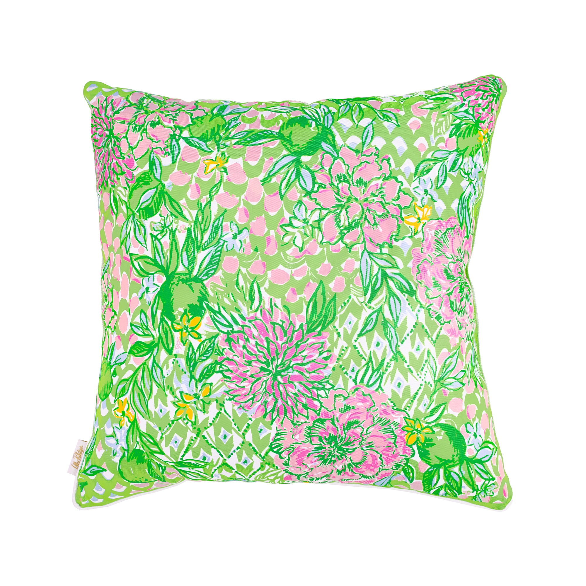 Lilly Pulitzer Large Pillow Lime Feeling Good