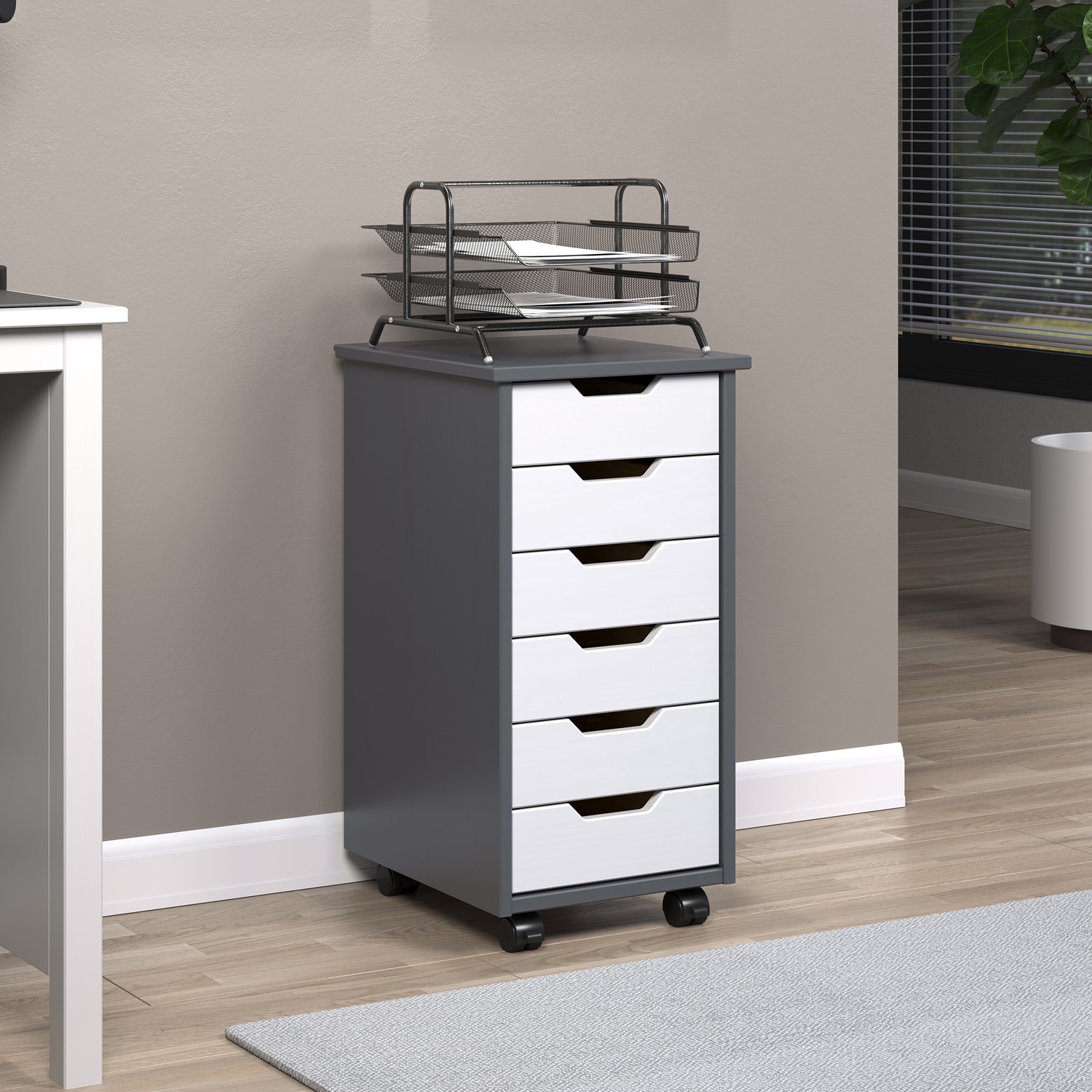 Trendfurn Narrow Multiple Drawer Roll Cart