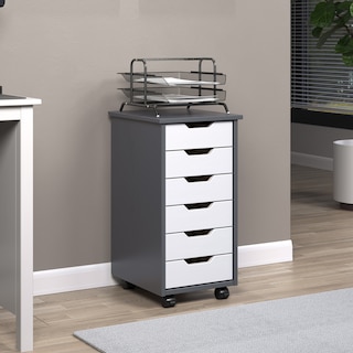 Trendfurn Narrow Multiple Drawer Roll Cart