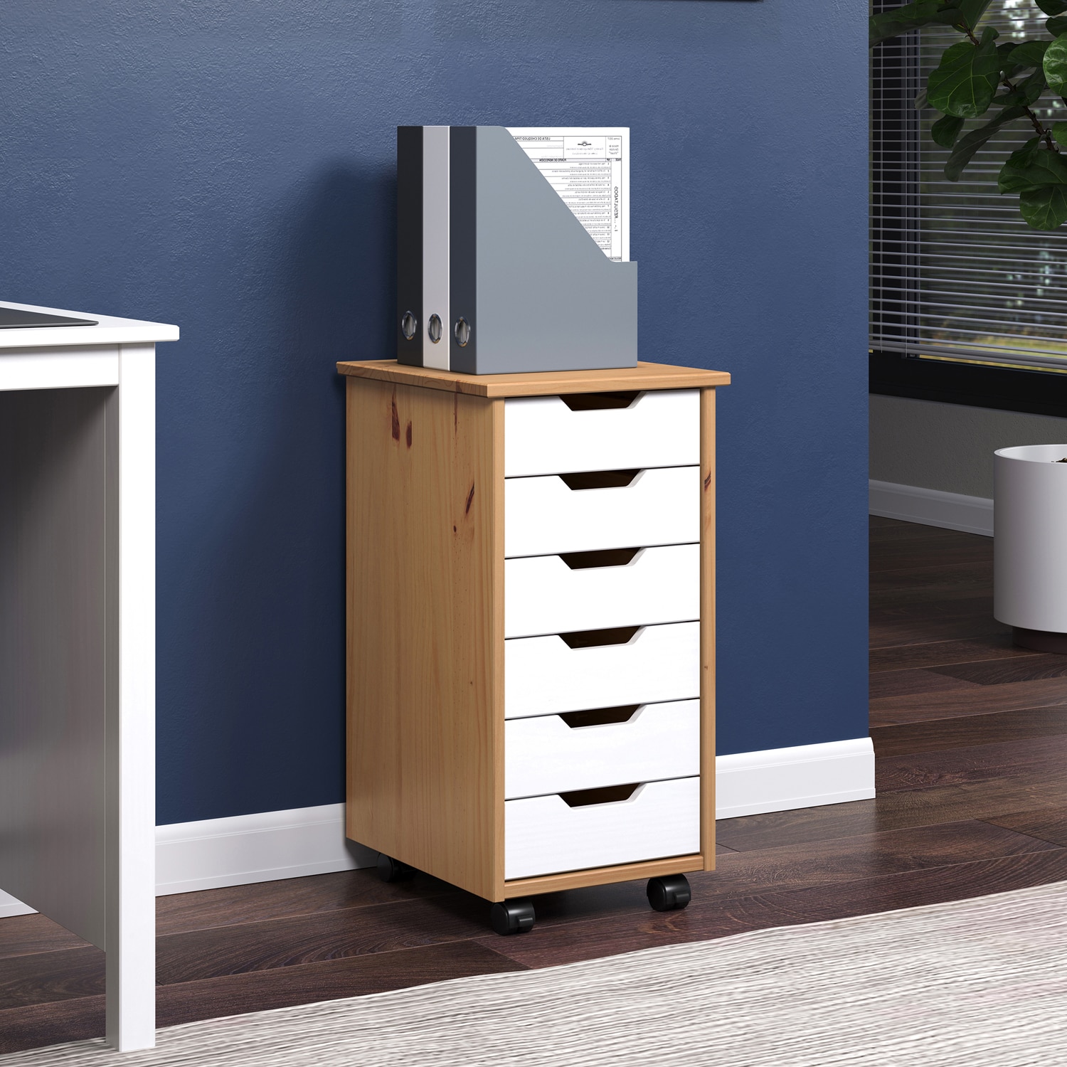 Trendfurn Narrow Multiple Drawer Roll Cart