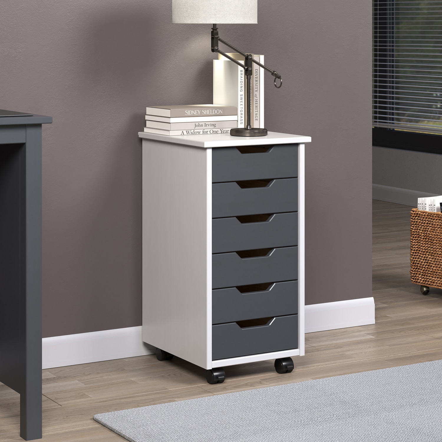 Trendfurn Narrow Multiple Drawer Roll Cart
